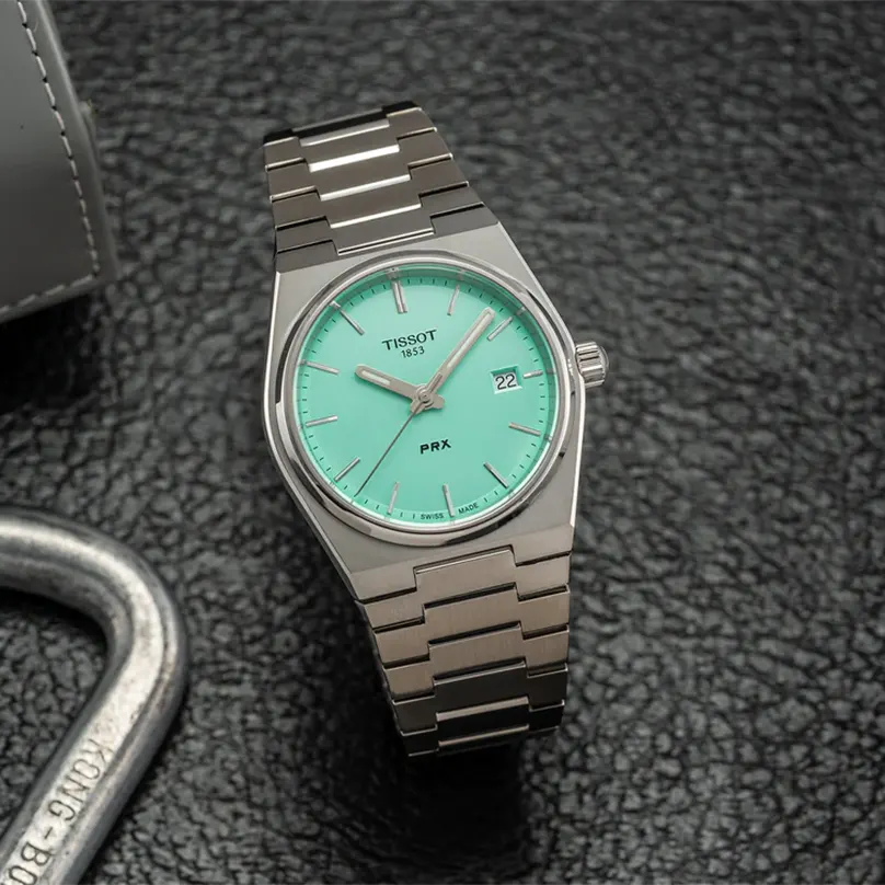 Tissot PRX Swiss Quartz Mint Green Dial Men's Watch- T137.410.11.091.01